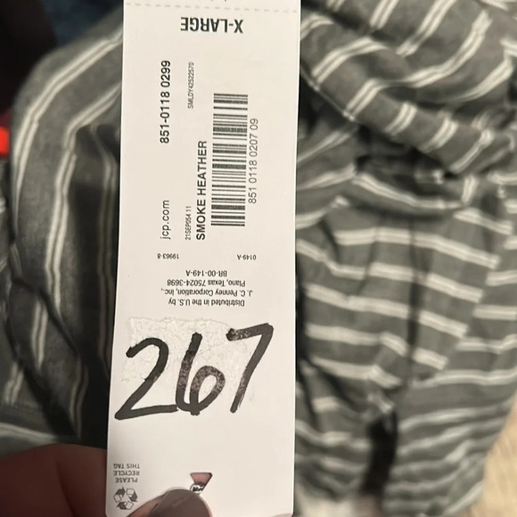 Gray and White Striped Liz Claiborne Cowl Neck Sweater - Picture 5 of 6